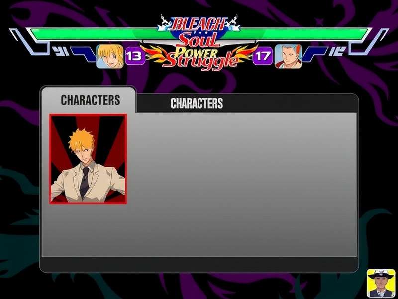 Bleach Soul Power Struggle Character Selection Screen